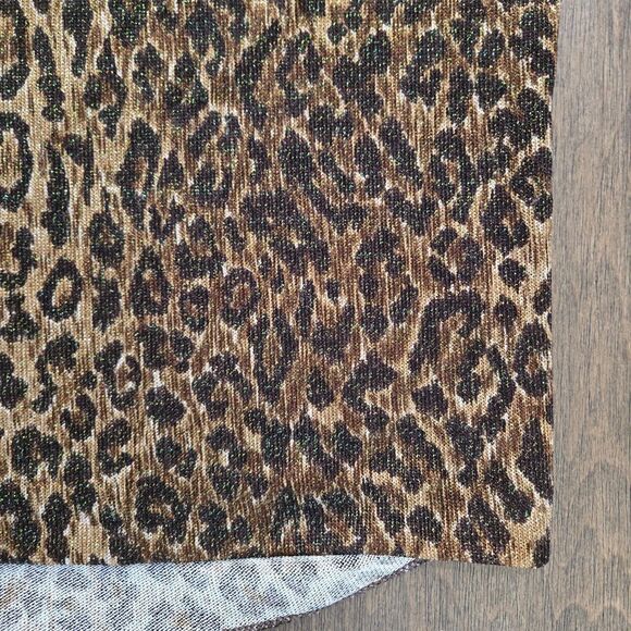 Vtg AUTHENTIC DOLCE & GABBANA LEOPARD PRINT COTTON Midi SKIRT size 42 6 - Picture 3 of 10
